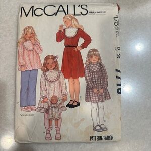Plaid Girls' Dress Sewing Pattern